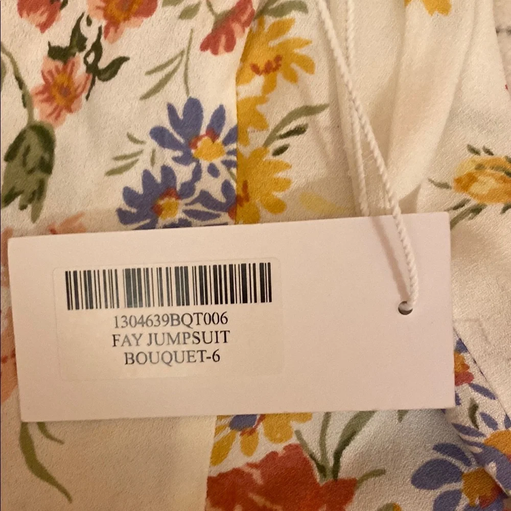 REFORMATION Elegant Floral White Jumpsuit - Picture 10 of 12